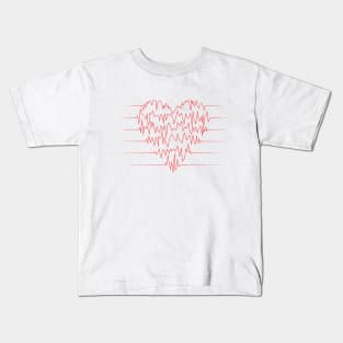 Heart Beat - Red Kids T-Shirt